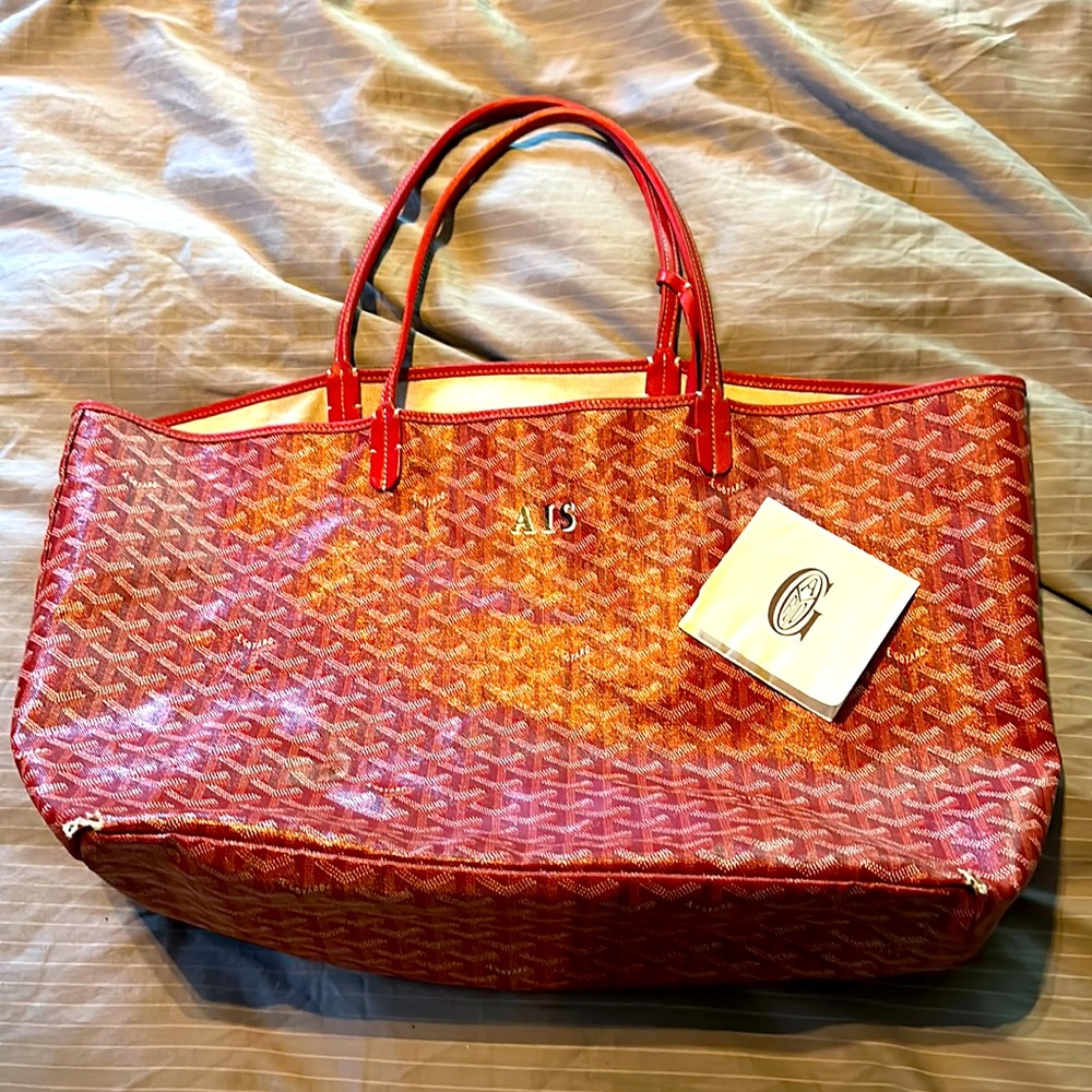 GOYARD AUTHENTIC Goyard large red tote - very well loved